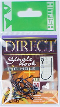 Крючок HITFISH Direct Single hook бол.ушко №6 - фото 11101