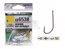 Крючок Owner Worm BH-Sproat BC №6 / 56538 - фото 11422
