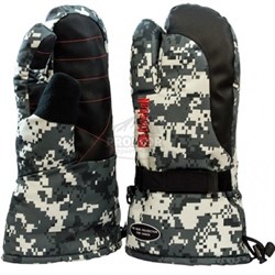Рукавици Alaskan TWO FINGERS Camo нейлон/холлофил/флис р.М - фото 12652