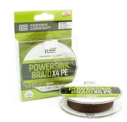 Плетёный шнур Feeder Concept Power Sink Braid x4 PE 150м/0.131мм/6.35кг - фото 13816