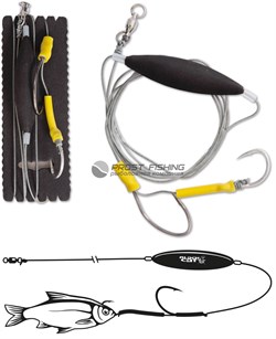 Сомовая оснастка Flagman Cat Fish Rig Two Single Hook Float 8/0 - фото 16341
