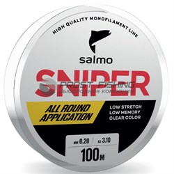 Леска Salmo Sniper Clear 100м / 0,27мм / 5,2кг - фото 16543