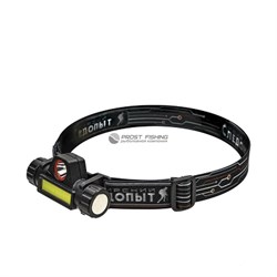 Фонарь налобн Следопыт Спектр 1Led+1Cob Акк. 220V/USB - фото 16595