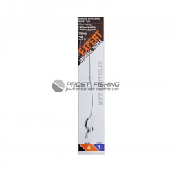 Поводок с крючком CARP PRO №4 с кольцом - фото 18716