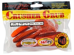 Виброхвосты  LJ Pro Series Grusher Grub 3.9 /9.9см/T48/5шт. - фото 19232
