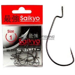 Крючок офсет.Saikyo BS 2315 Wide Range Worm BN №3/0 - фото 20745