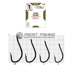Крючок Cobra CC305 Carp №1/0 - фото 20771