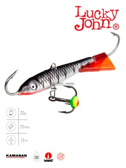 Балансир Lucky John CLASSIC 7 + тр. 70мм/цв12HRT блистер - фото 21076