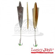 Блесна вертикал. зим. Lucky John WING с цеп. и тр. 064мм/10.0г GC блистер