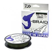 Плетёный шнур Daiwa J-Braid X4 135м/0,15мм/6.9кг/Dark green