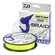 Плетёный шнур Daiwa J-Braid X4 135м/0,13мм/5.9кг/Yellow
