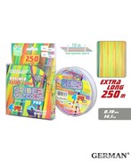 Шнур German Spider Multicolor Pro 250м / 0,18мм / 14,1кг