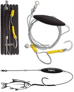 Сомовая оснастка Flagman Cat Fish Rig Two Single Hook Float 8/0