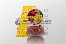 Бойлы Ultrabaits насадоч. 14мм банка 100гр Клубника джем