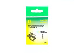 Вертлюг Fish season impressed swivel №6. 1002-06F09