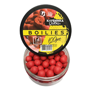 Бойлы Ultrabaits насадоч. 14мм банка 100гр Клубника сливки
