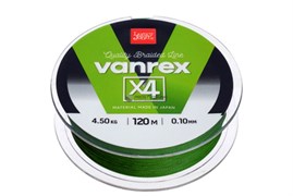 Шнур Lucky John Vanrex Braid x4 Light Green 120м / 0,10мм / 4,50кг