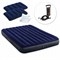 Матрас надувной флок INTEX 152x203x25см Blue 2подушки мех.насос - фото 23370